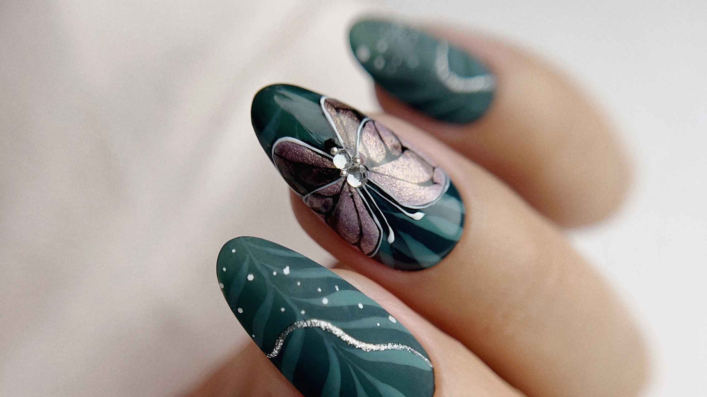 Butterfly Handpainted Nail Art